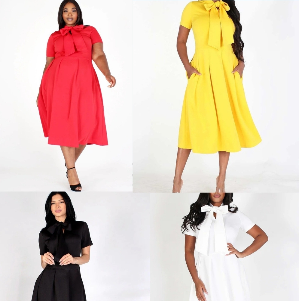 Women bow tie dresses